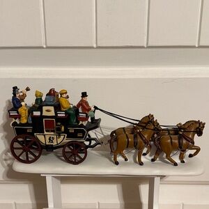 Vintage Horse-Drawn Carriage Figurine